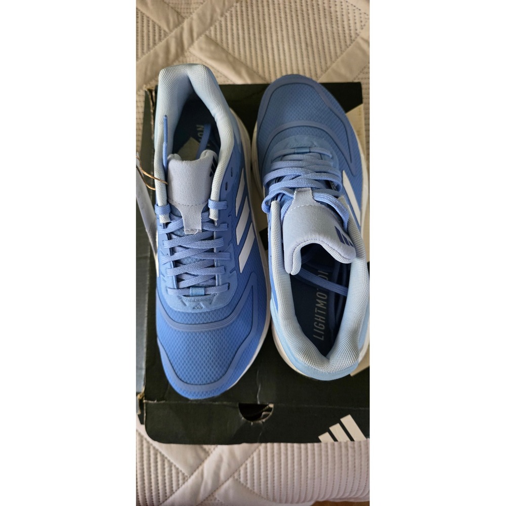 Adidas Duramo 10 Womens Running Shoes Blue White Sneaker Size 7.5